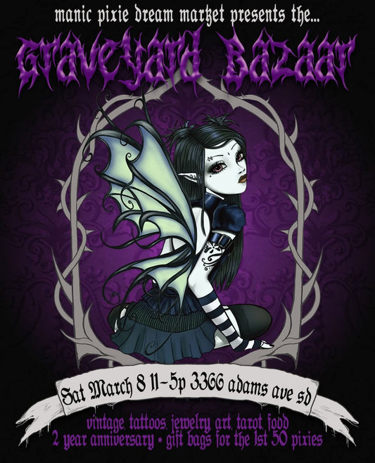 The Nostalgic Cauldron is taking part of Manic Pixie Dream Market’s Graveyard Bazaar on March 8th!