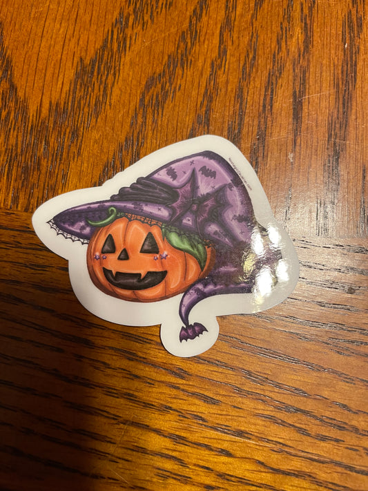 Bat Pumpkin Sticker (Small)
