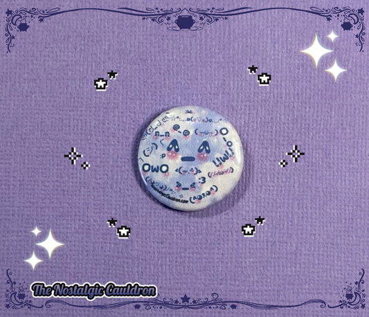 Kaomoji Pinback Button - 25mm