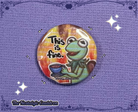 This is Fine Frog Pinback Button - 85mm