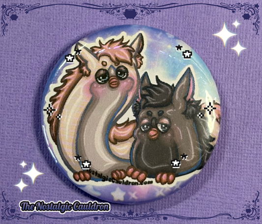 Electronic Toy Friends Pinback Button 85mm