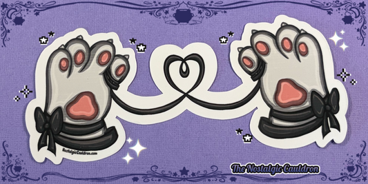String of Fate - Cat Paws Sticker (Multiple Colors + Pride Editions)