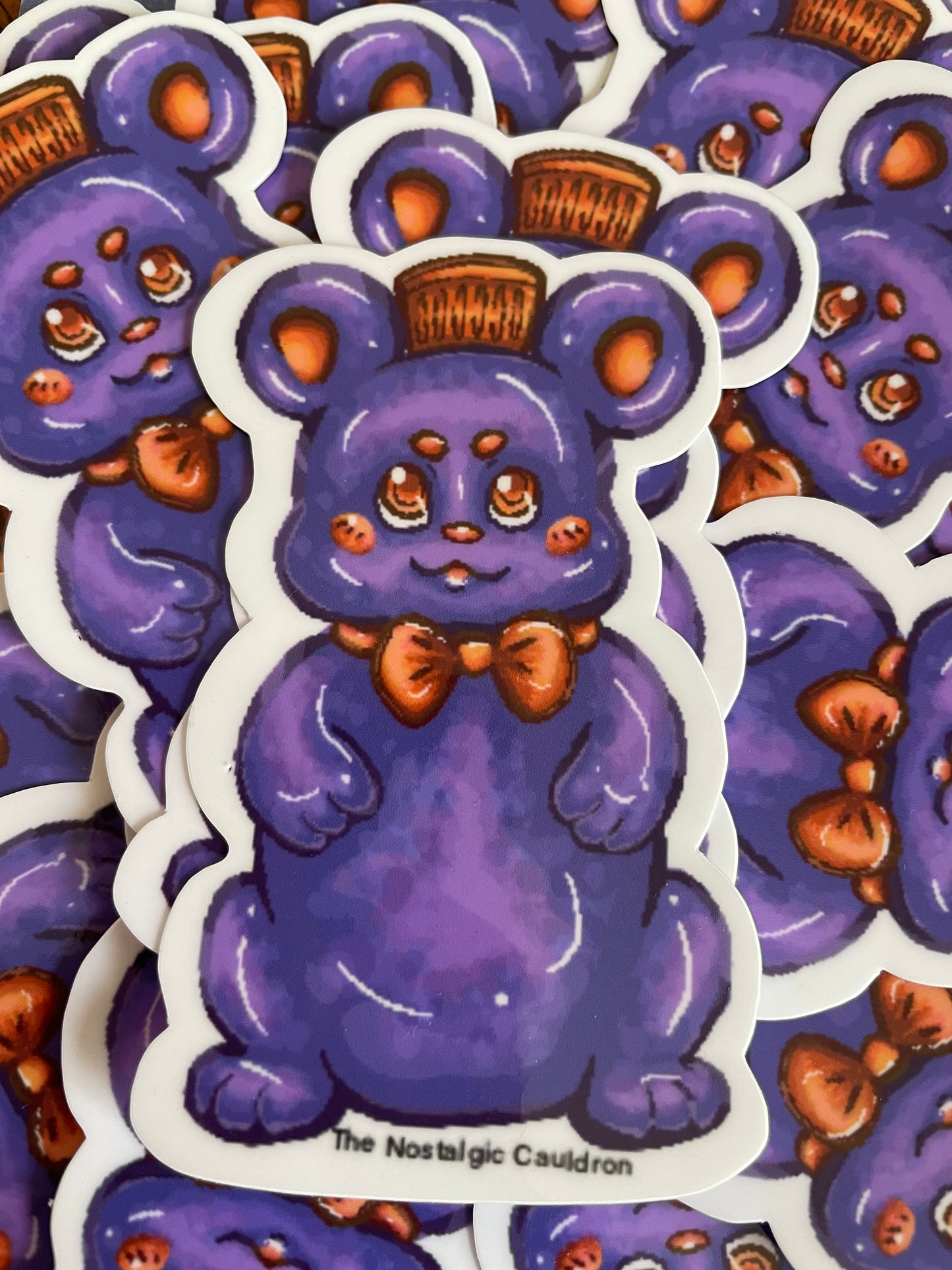 Gummy Honey Bear Sticker - Grape Flavor