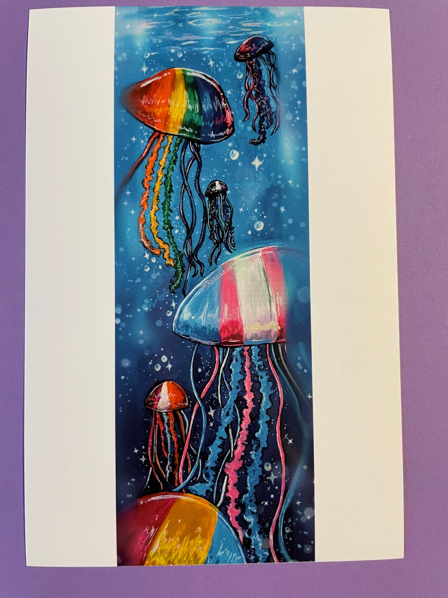 “You Belong” Pride Jellyfish Mini Art Print