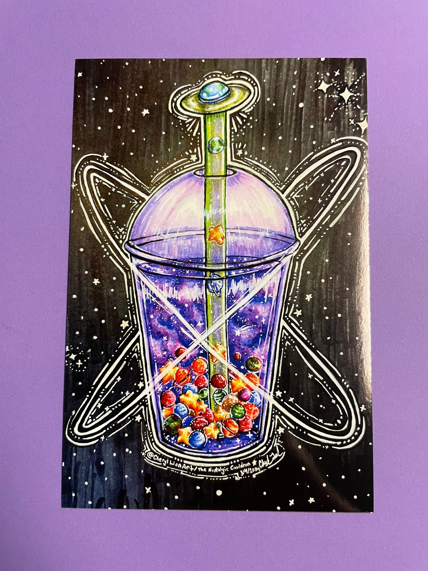 Boba Galaxy Mini Art Print