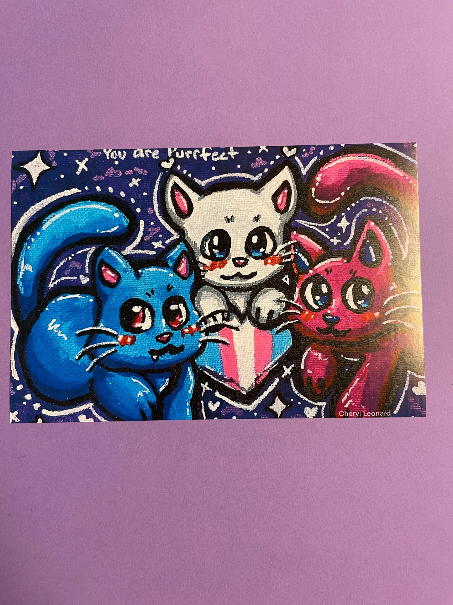 “You are Purrfect” Trans Mini Art Print