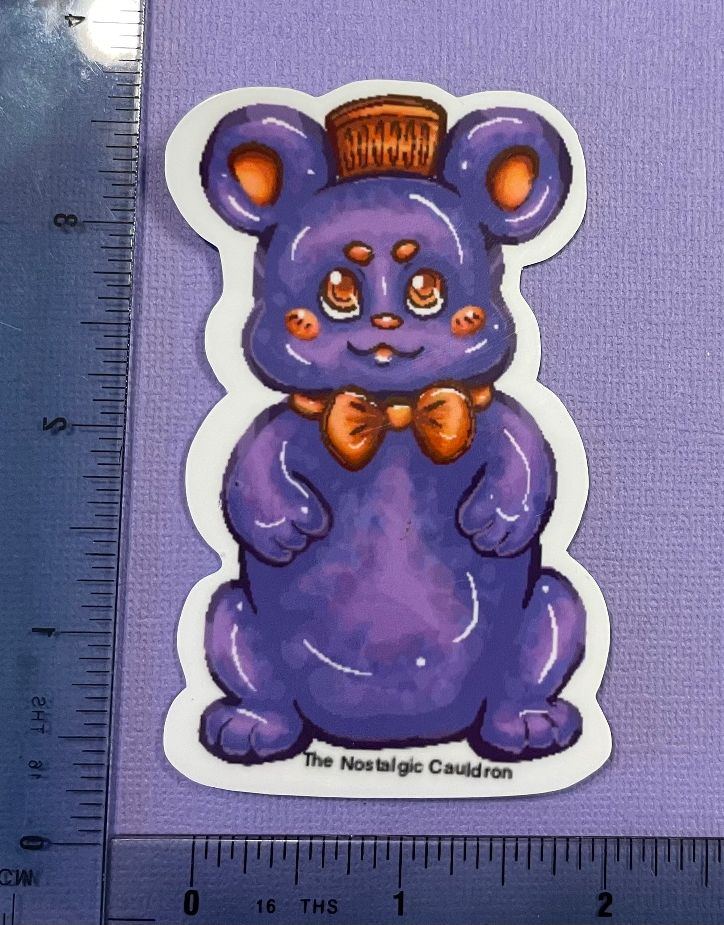 Gummy Honey Bear Sticker - Grape Flavor