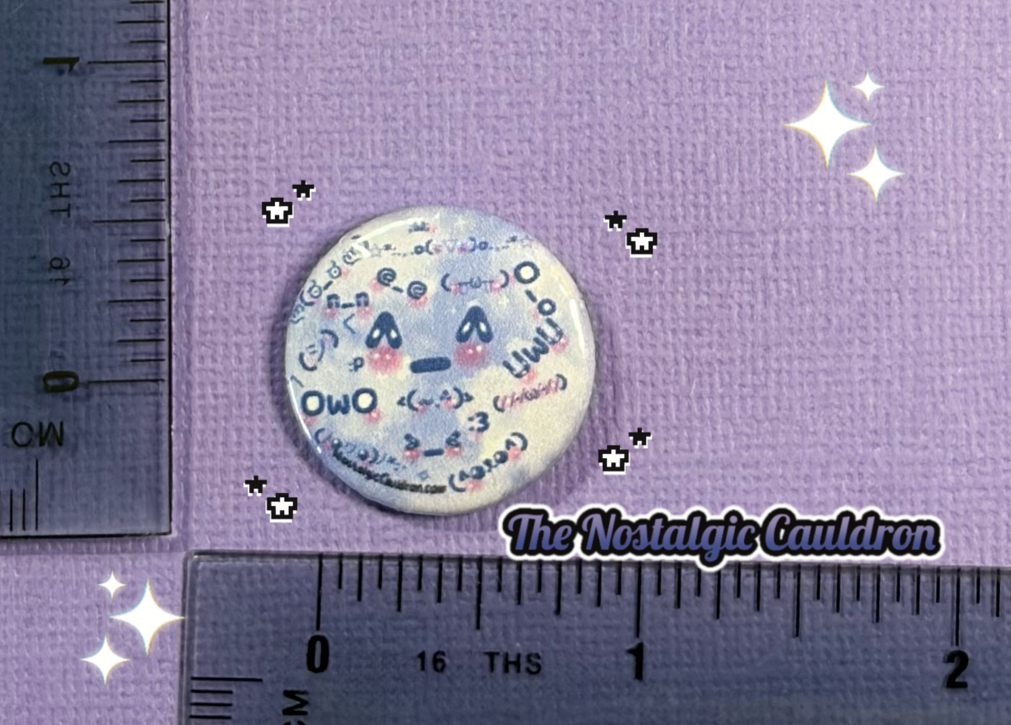Kaomoji Pinback Button - 25mm