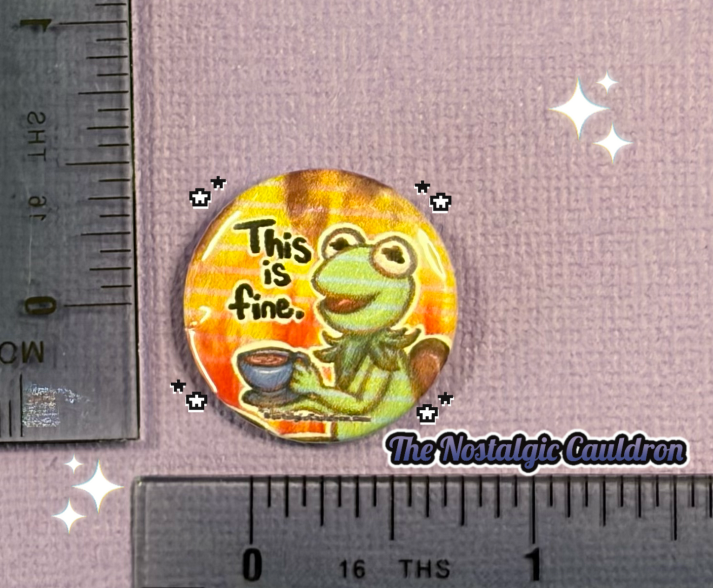 This is Fine Frog Pinback Button - 25mm
