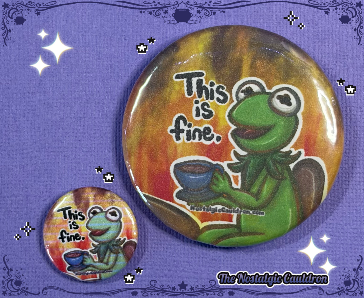 This is Fine Frog Pinback Button - 25mm