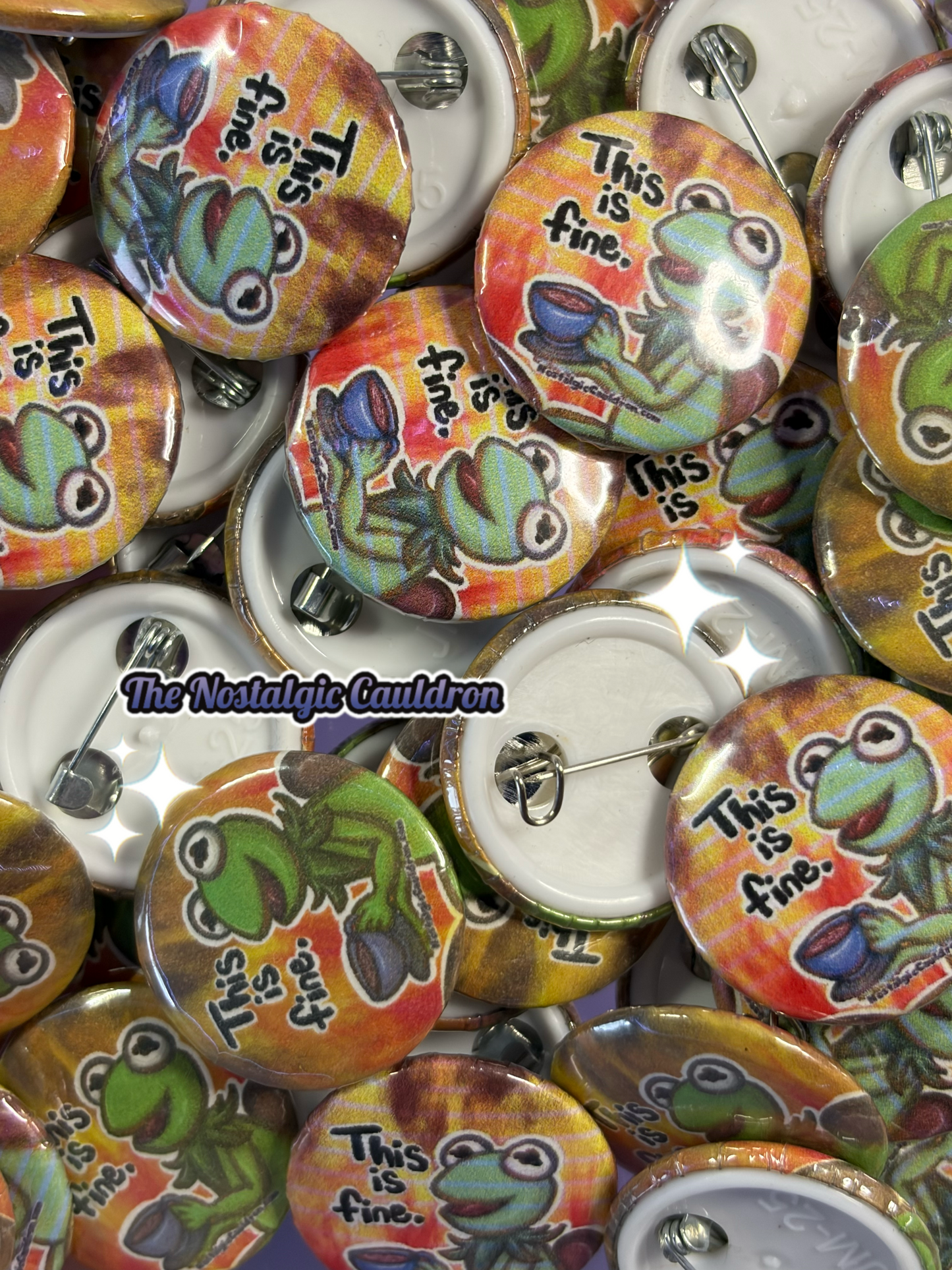 This is Fine Frog Pinback Button - 25mm