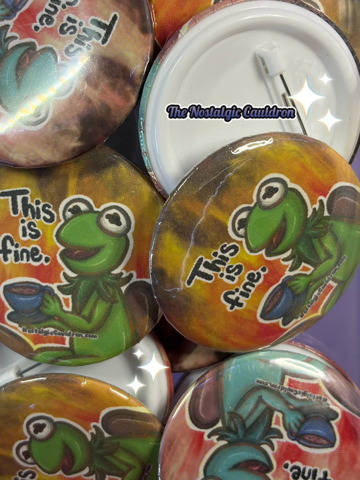 This is Fine Frog Pinback Button - 85mm