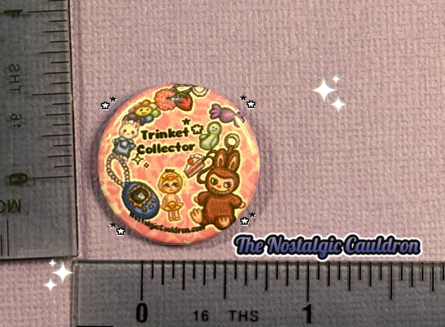 Trinket Collector Pinback Button - 25mm
