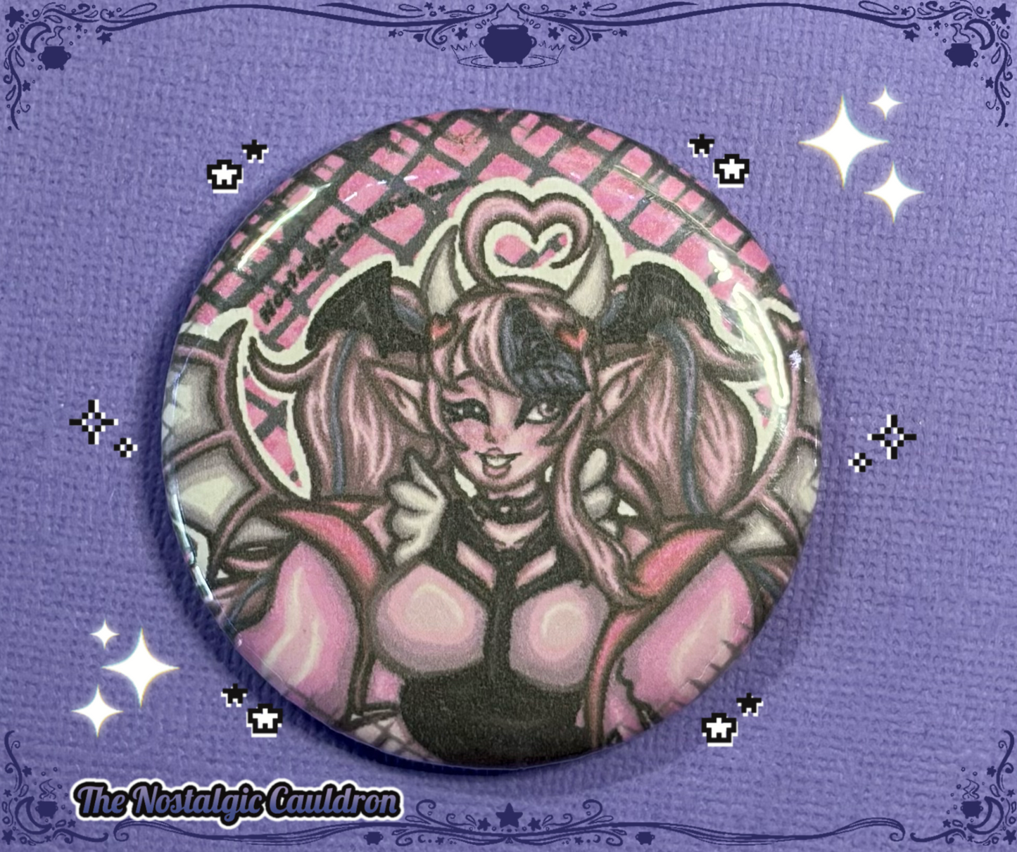 Iron Mouse Vtuber Pinback Button - 85mm