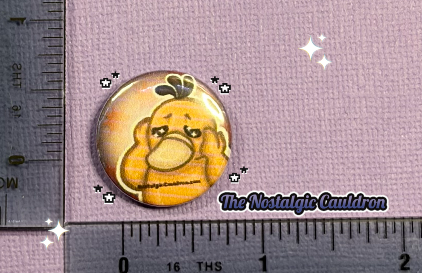 Anxiety Duck Pinback Button - 25mm