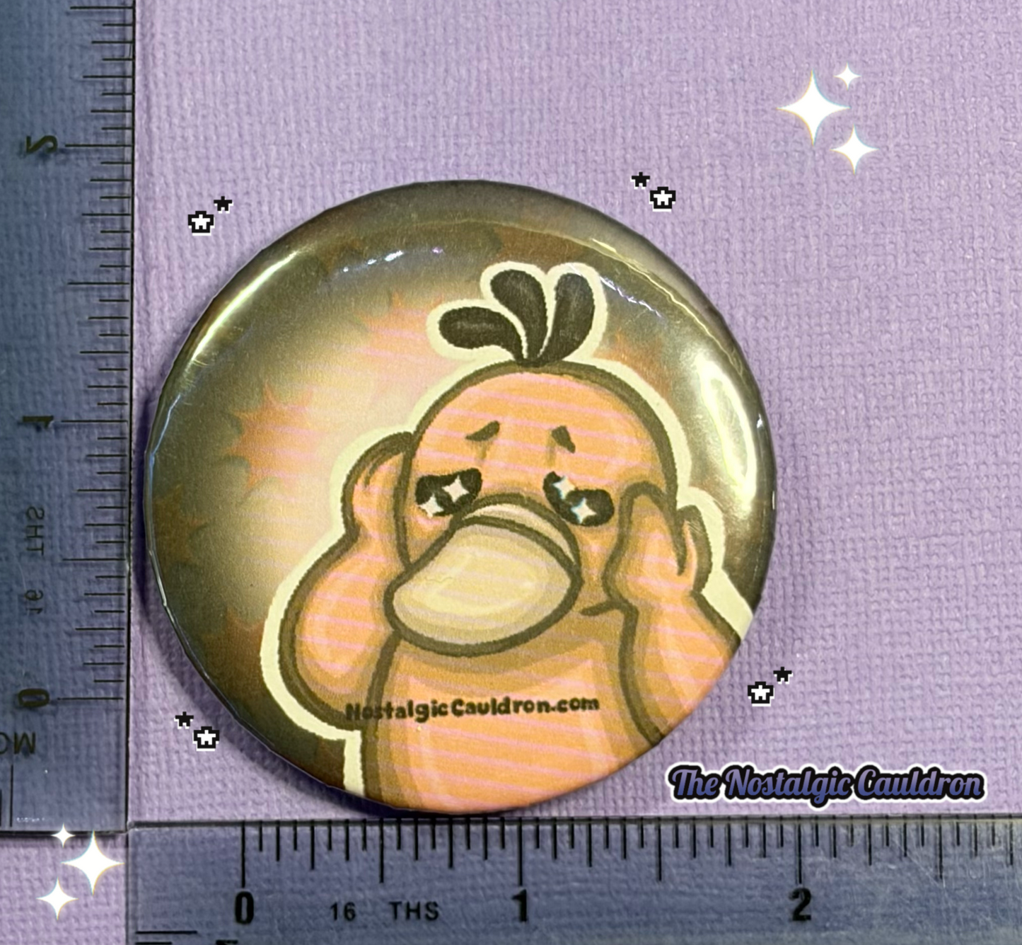 Anxiety Duck Pinback Button - 85mm