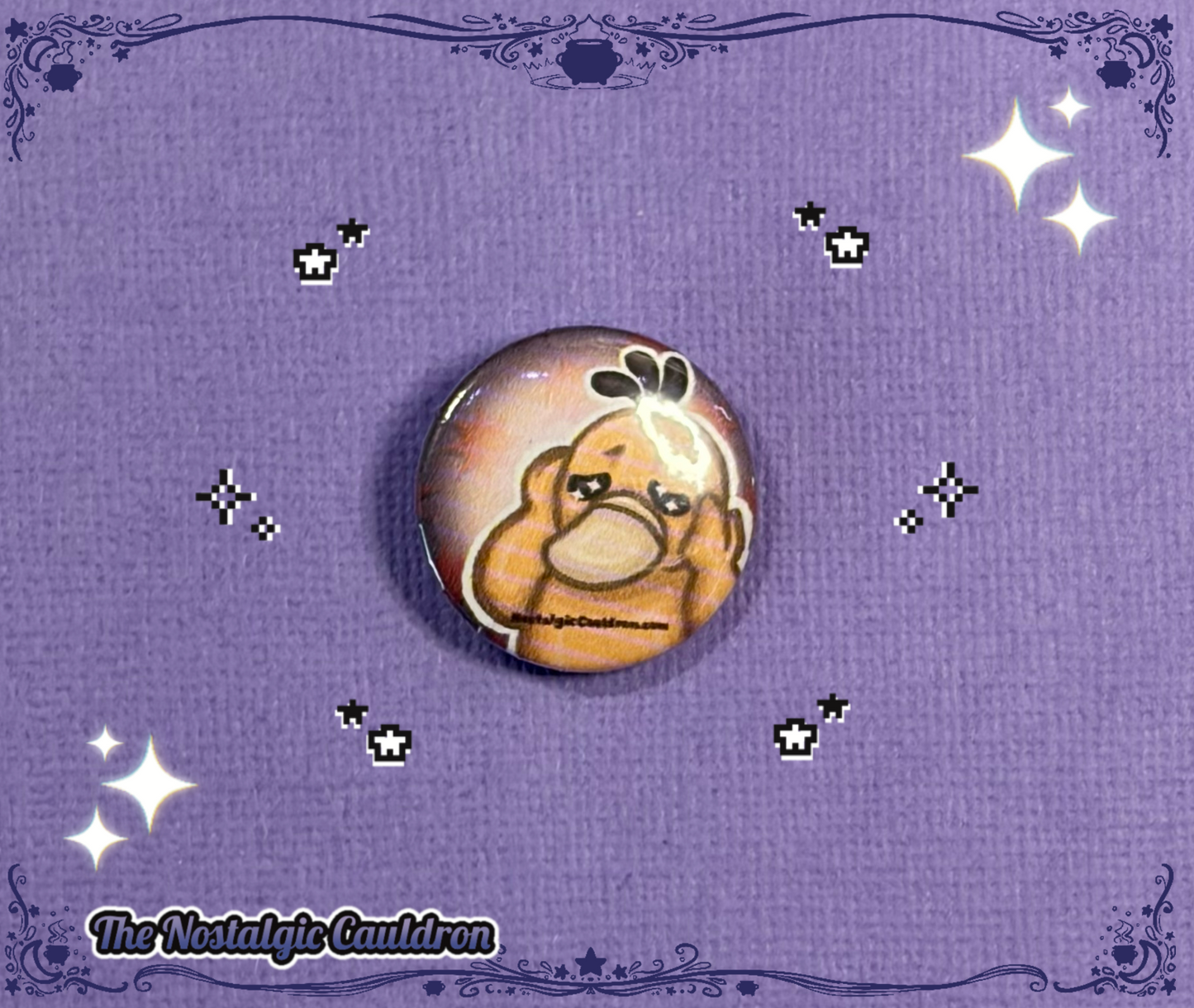 Anxiety Duck Pinback Button - 25mm