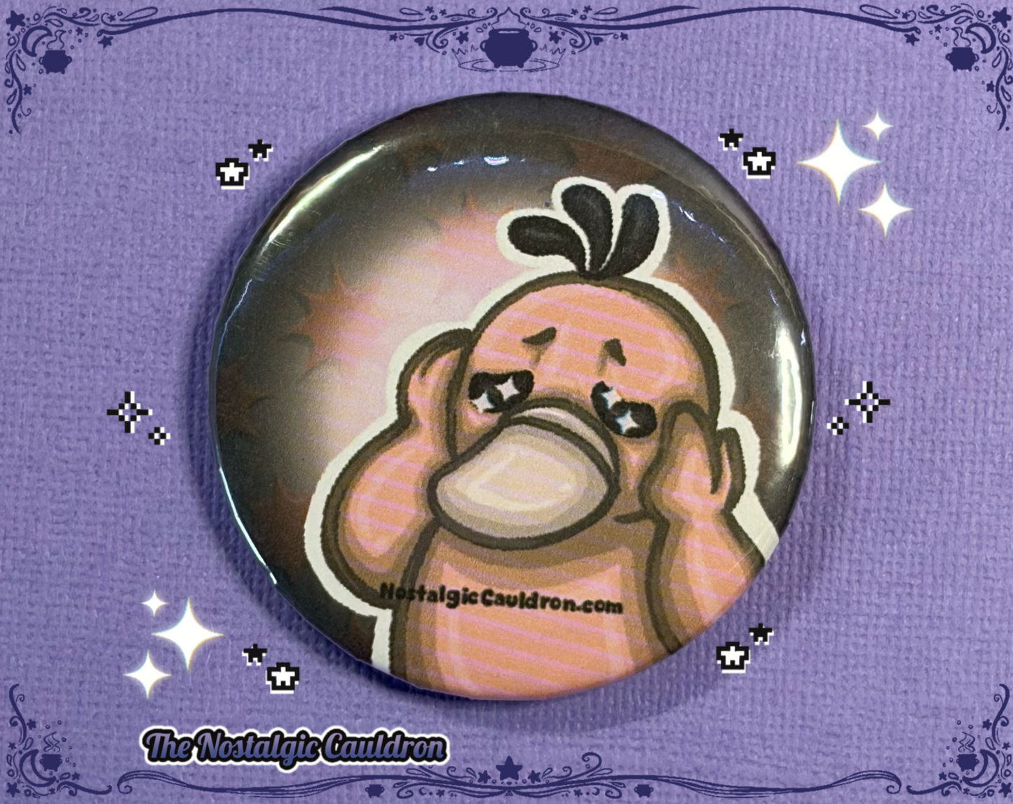 Anxiety Duck Pinback Button - 85mm