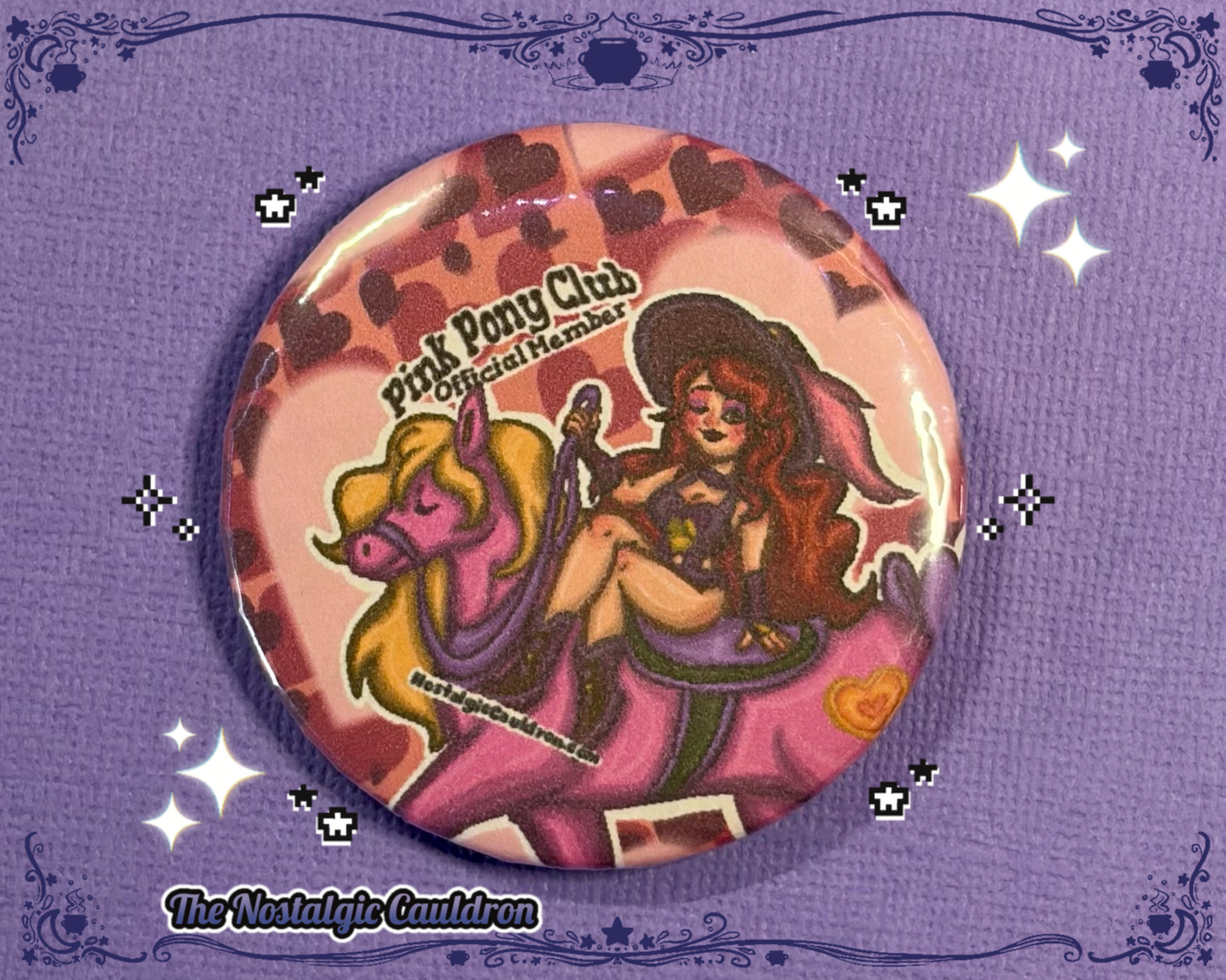 Pony Club Official Member Pinback Button - 85mm