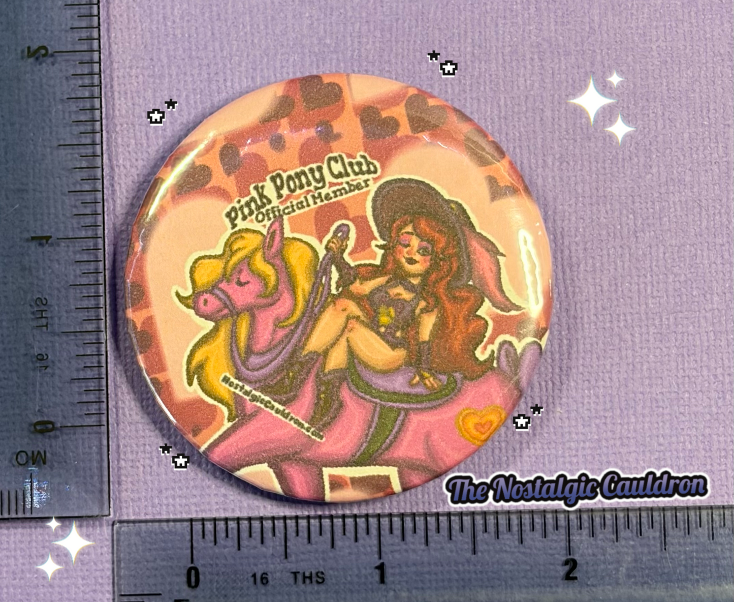 Pony Club Official Member Pinback Button - 85mm