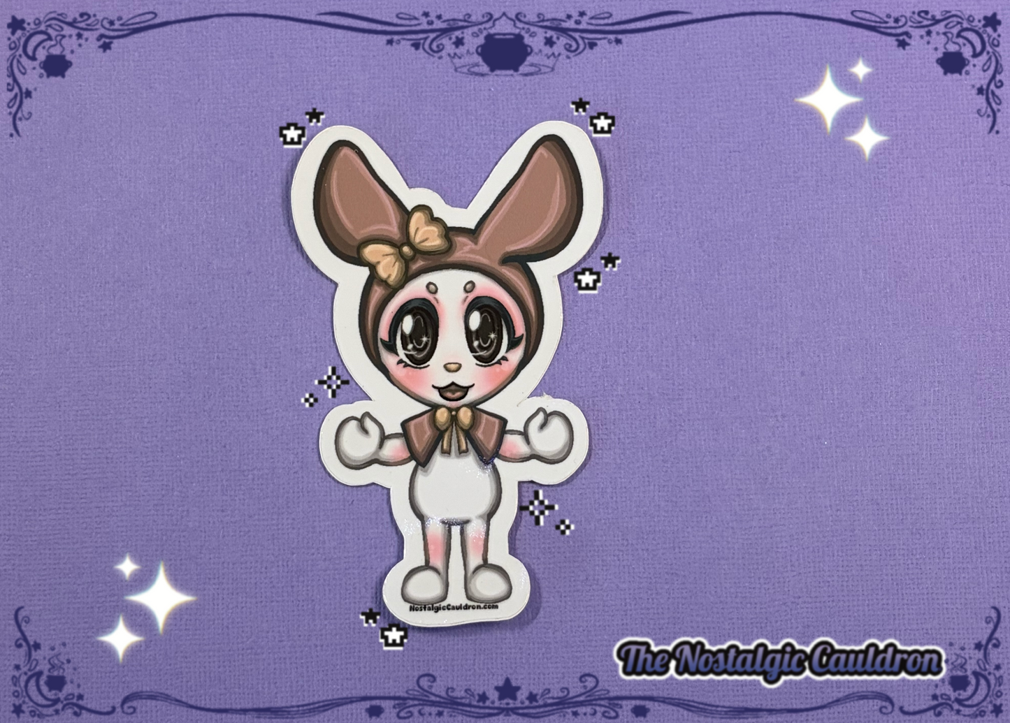 Pink Bunny Friend Sticker