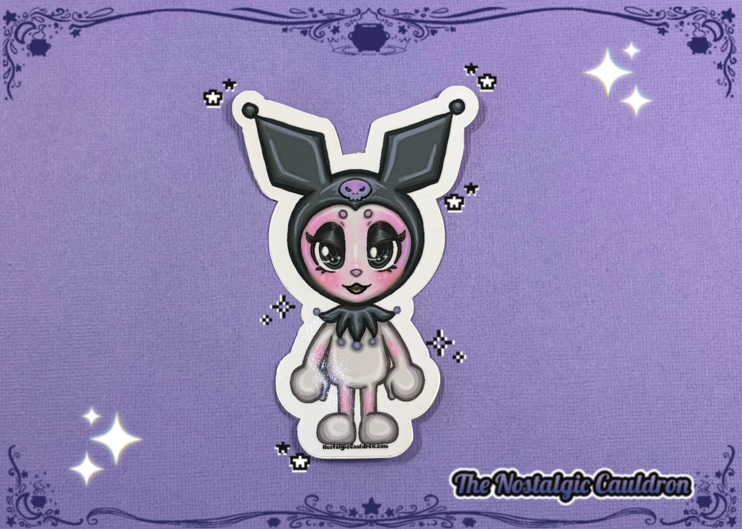 Purple Bunny Friend Sticker