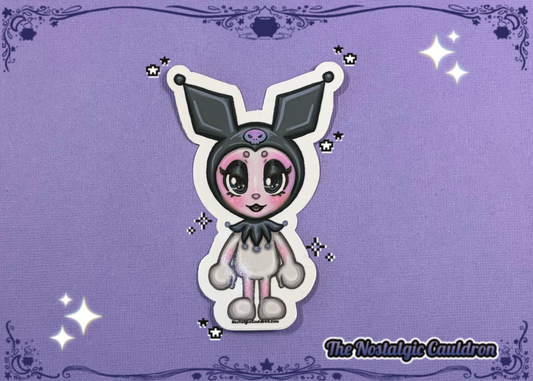 Purple Bunny Friend Sticker
