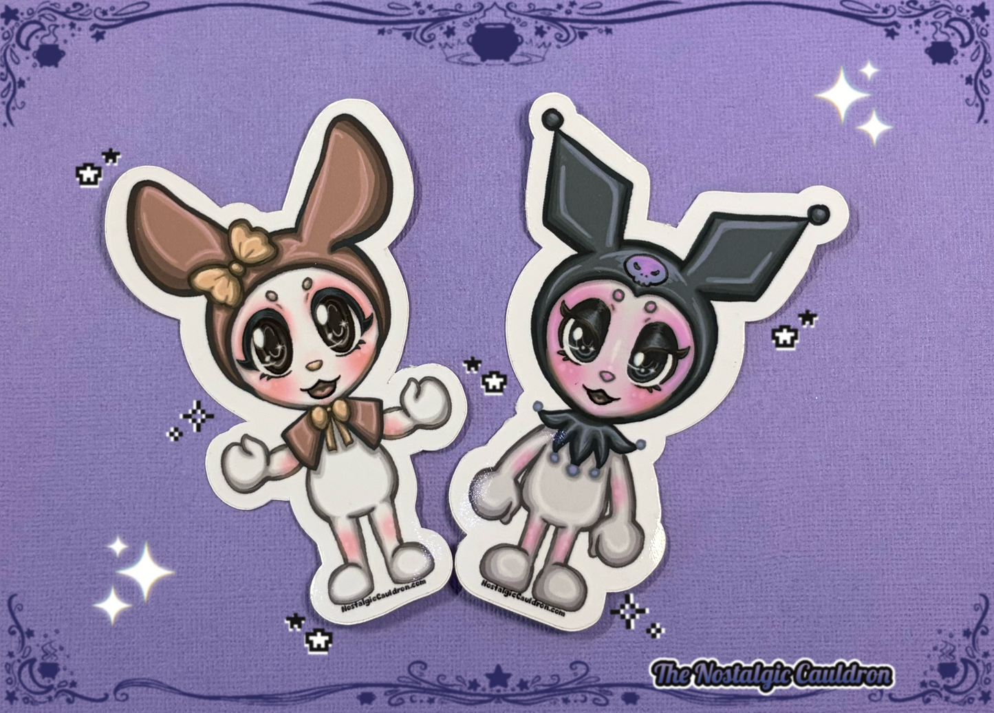 Purple Bunny Friend Sticker