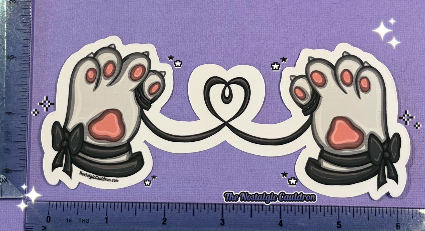 String of Fate - Cat Paws Sticker (Multiple Colors + Pride Editions)