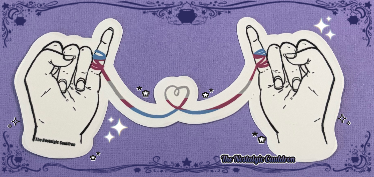 String of Fate - Hands Sticker (Multiple Colors + Pride Editions)