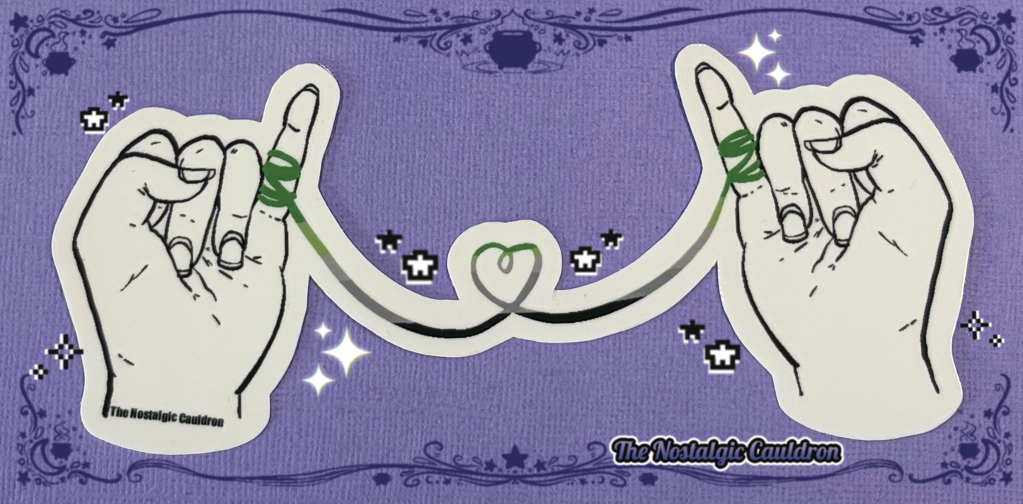 String of Fate - Hands Sticker (Multiple Colors + Pride Editions)