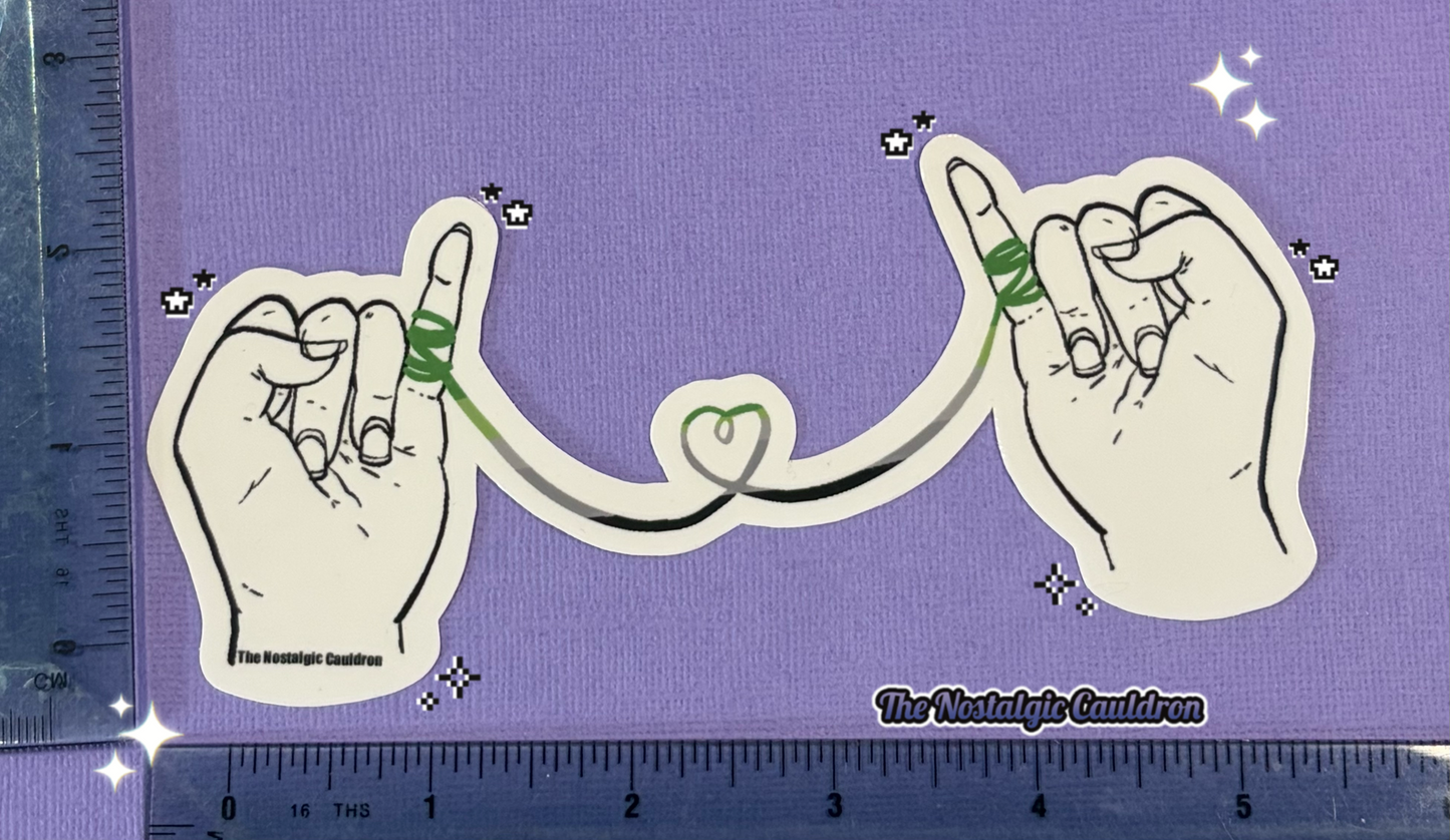 String of Fate - Hands Sticker (Multiple Colors + Pride Editions)