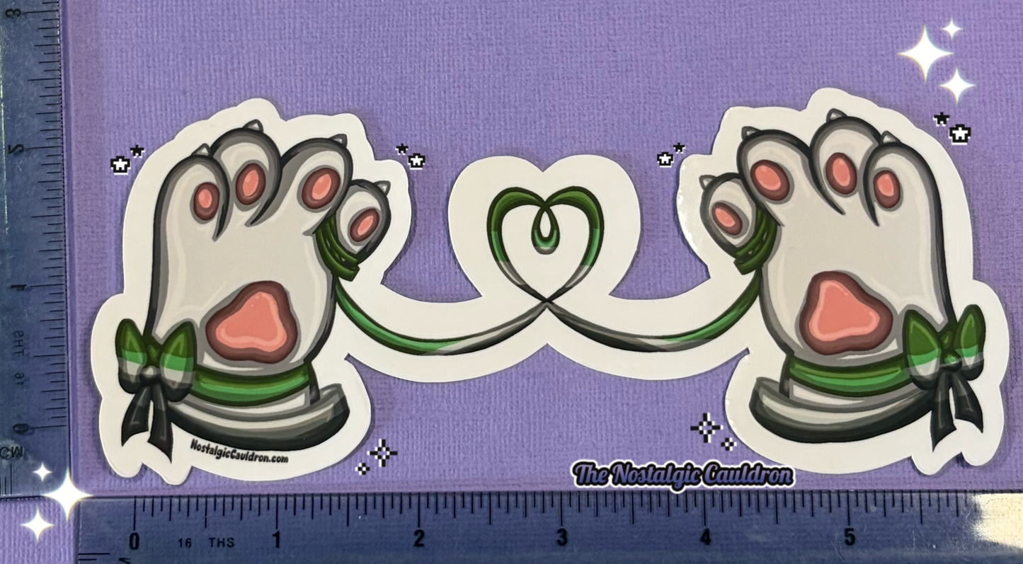 String of Fate - Cat Paws Sticker (Multiple Colors + Pride Editions)