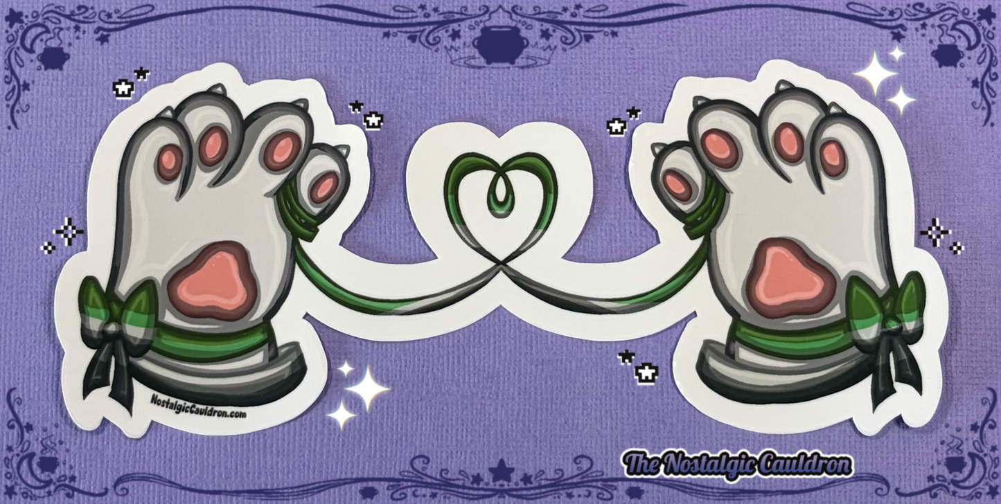 String of Fate - Cat Paws Sticker (Multiple Colors + Pride Editions)