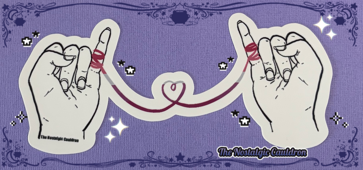 String of Fate - Hands Sticker (Multiple Colors + Pride Editions)