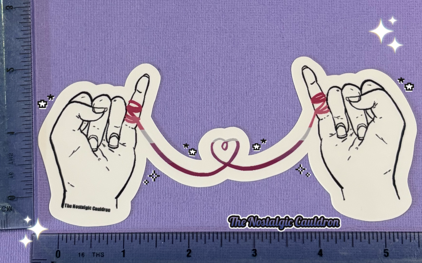 String of Fate - Hands Sticker (Multiple Colors + Pride Editions)