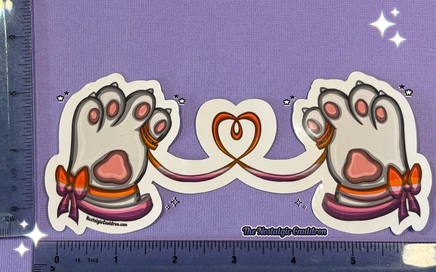 String of Fate - Cat Paws Sticker (Multiple Colors + Pride Editions)