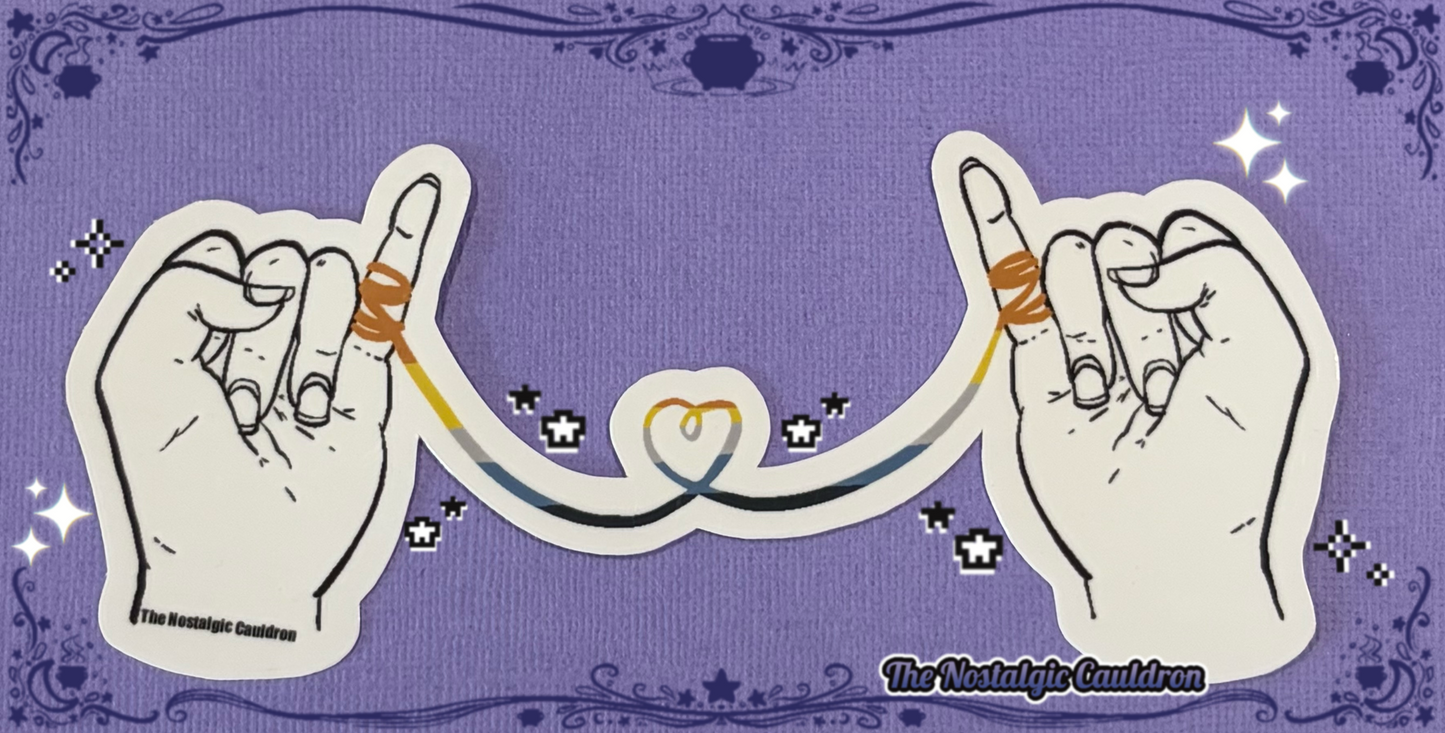 String of Fate - Hands Sticker (Multiple Colors + Pride Editions)