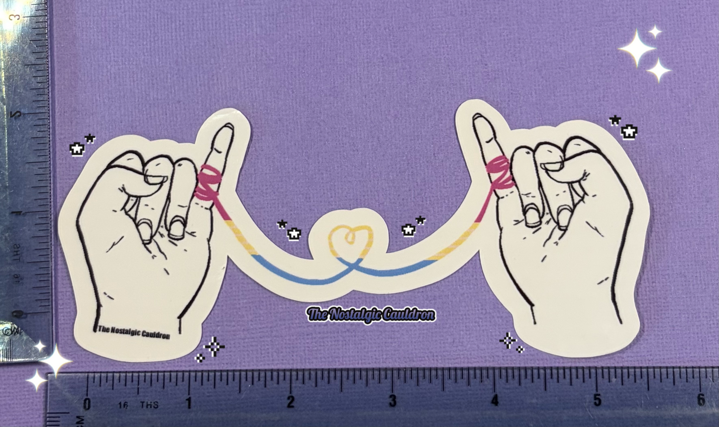 String of Fate - Hands Sticker (Multiple Colors + Pride Editions)