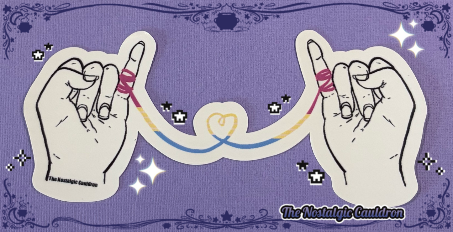 String of Fate - Hands Sticker (Multiple Colors + Pride Editions)