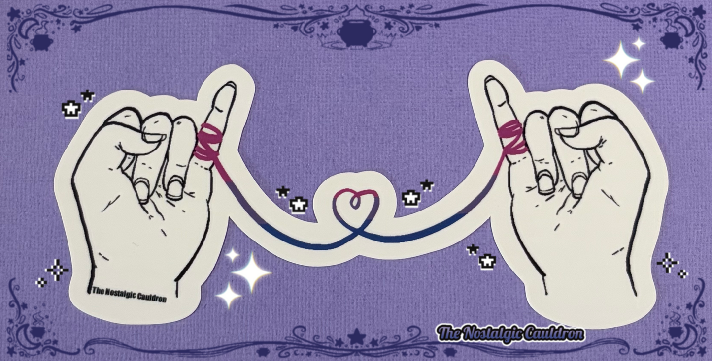 String of Fate - Hands Sticker (Multiple Colors + Pride Editions)
