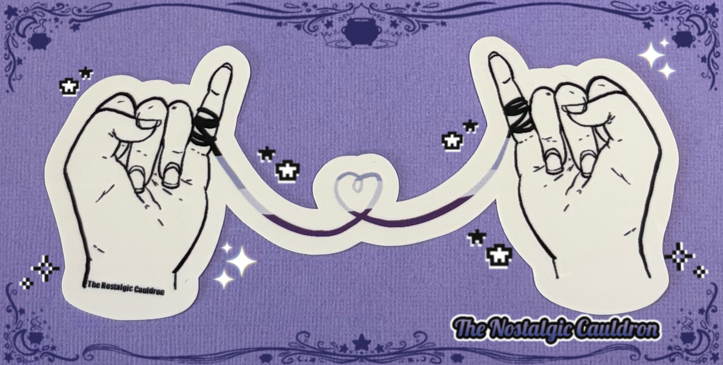 String of Fate - Hands Sticker (Multiple Colors + Pride Editions)