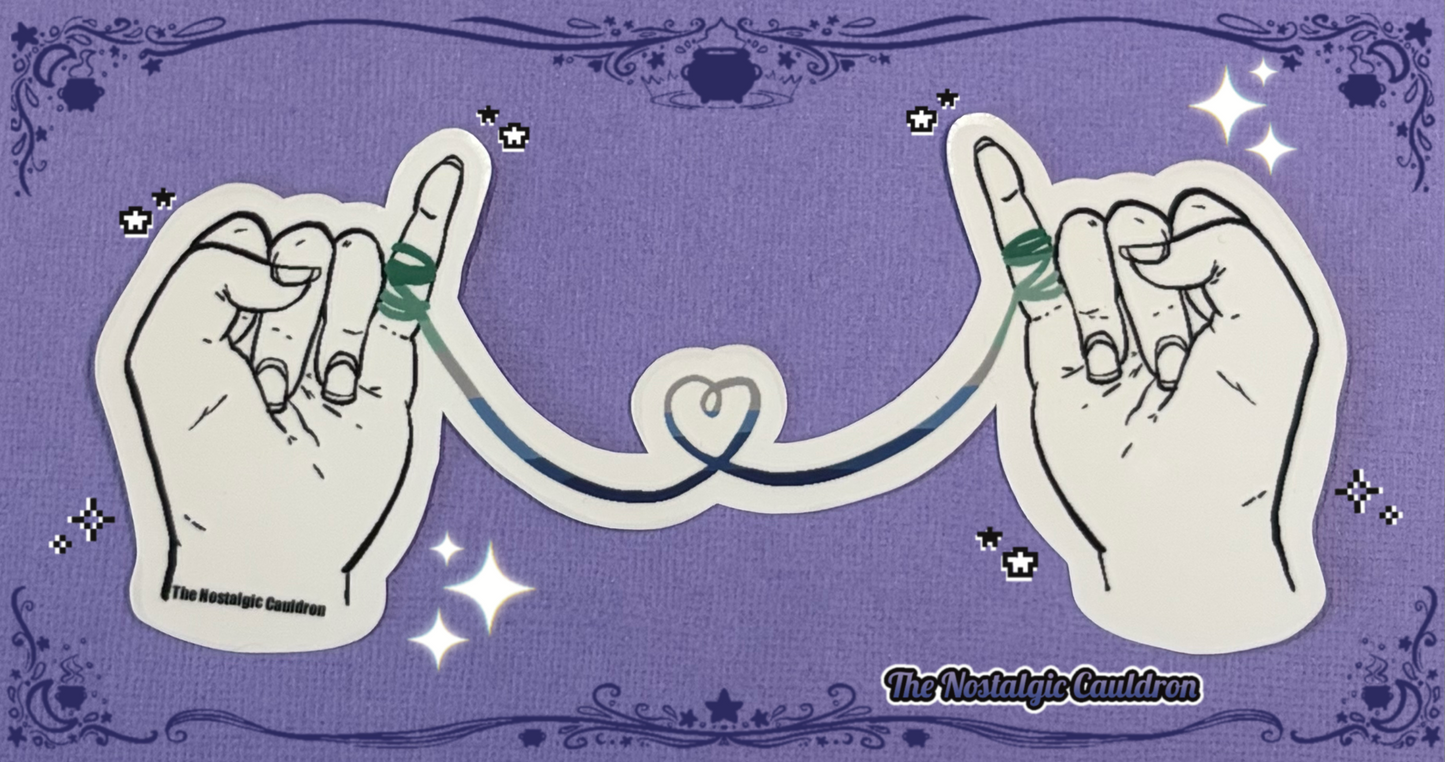 String of Fate - Hands Sticker (Multiple Colors + Pride Editions)