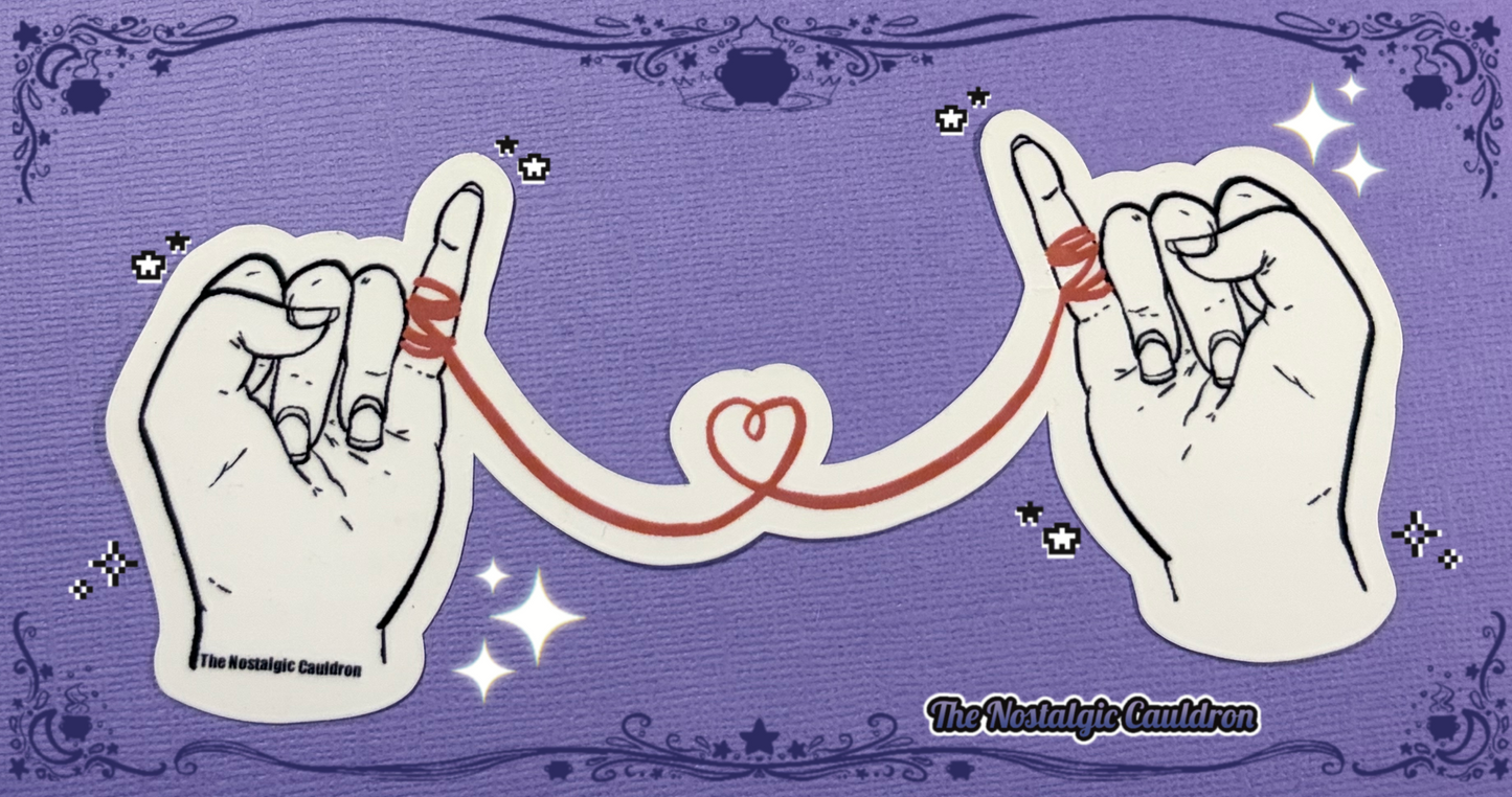 String of Fate - Hands Sticker (Multiple Colors + Pride Editions)