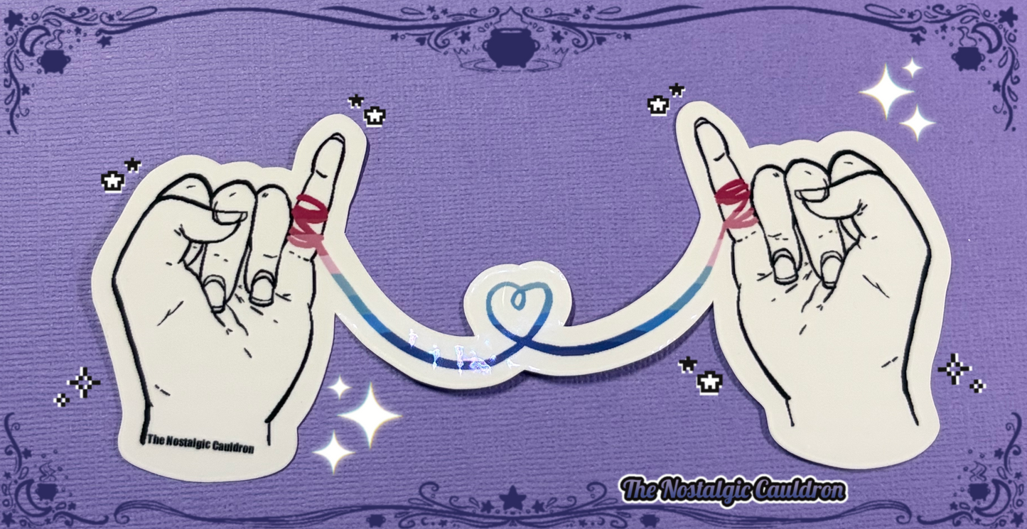 String of Fate - Hands Sticker (Multiple Colors + Pride Editions)