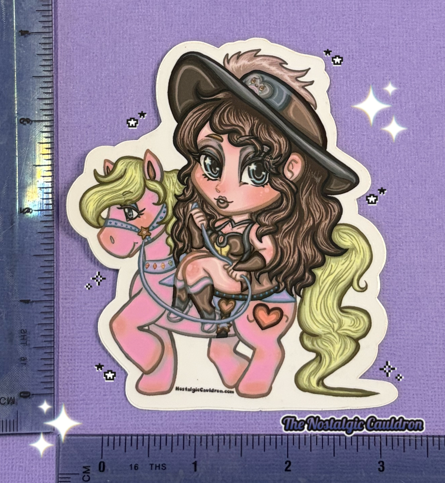 Pink Pony Cowgirl Sticker