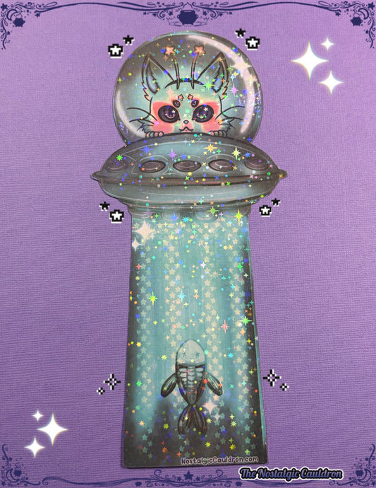 Alien UFO Cat Bookmark