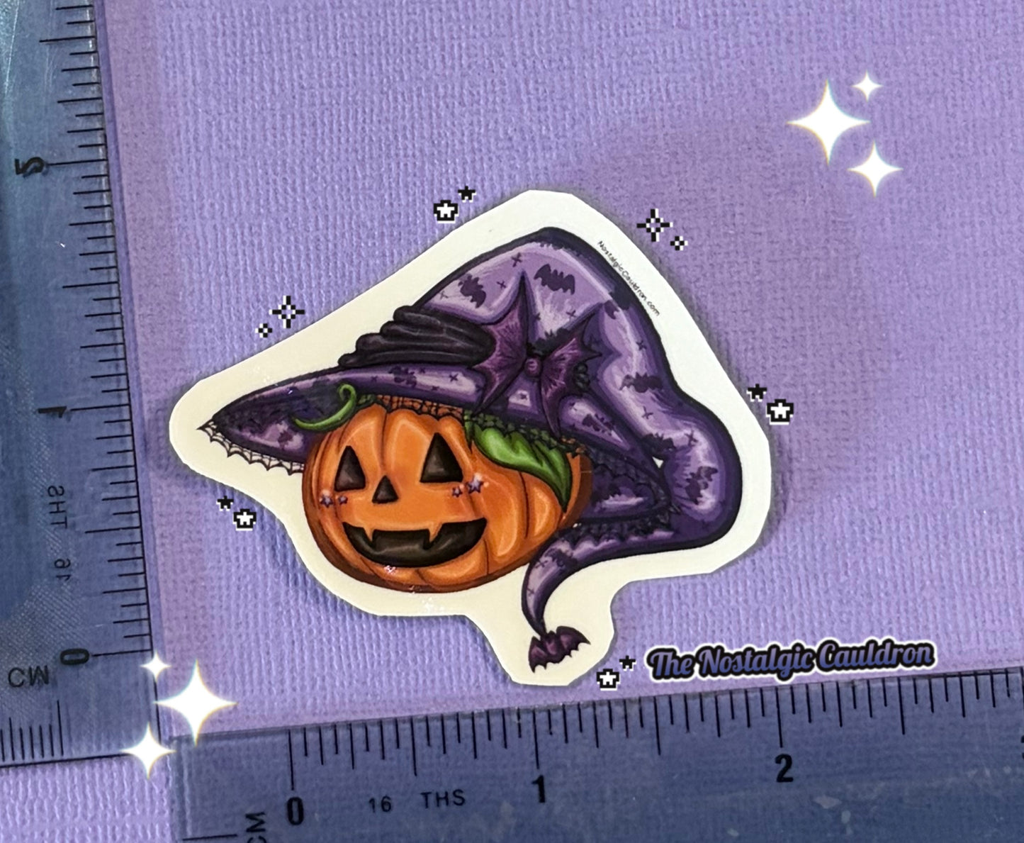 Bat Pumpkin Sticker (Small)