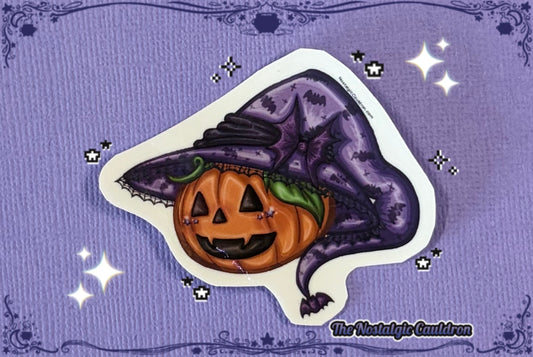 Bat Pumpkin Sticker (Small)