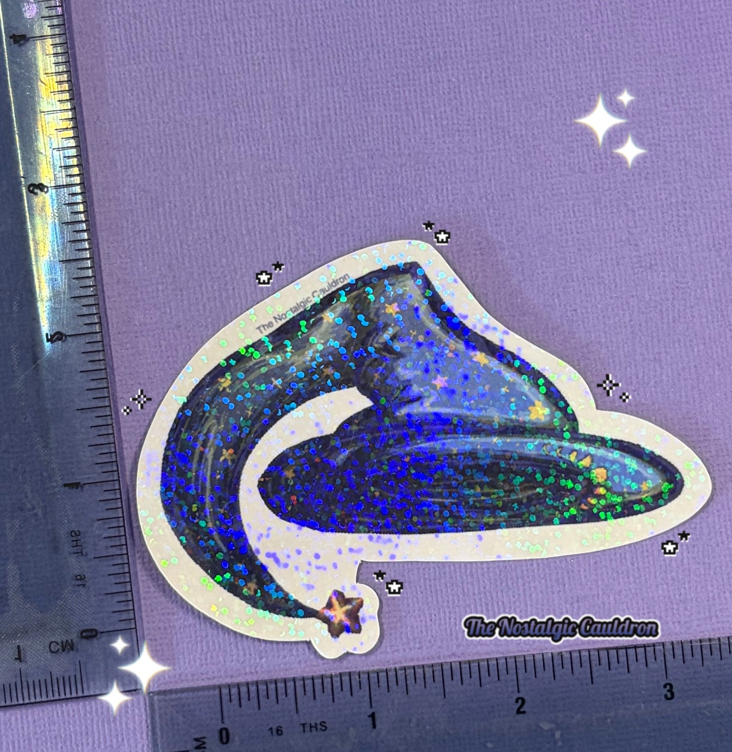 Holographic Wizard Hat Sticker